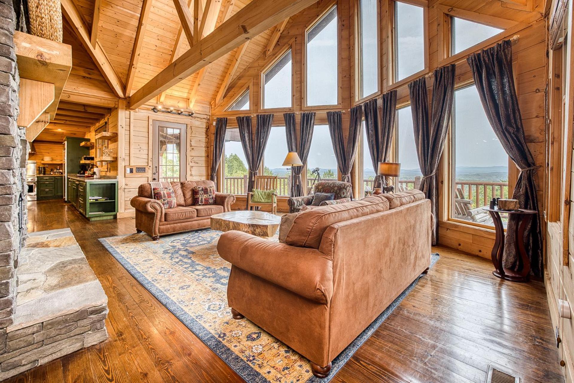 Sky High Lodge By Bk Stays. Large Cabin. Amazing Views. Game Room. Jacuzzi. Six Bedrooms. Sleeps 12 Blue Ridge Exterior photo